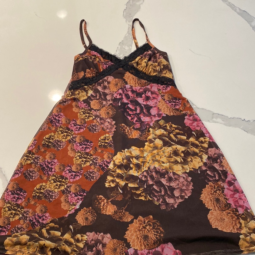 Flower print tank dress